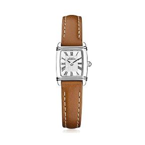 독일 미쉘에블랑 여자 시계 가죽 Michel Herbelin 1743808GO Womens Mini Art Deco 브라운 Brace