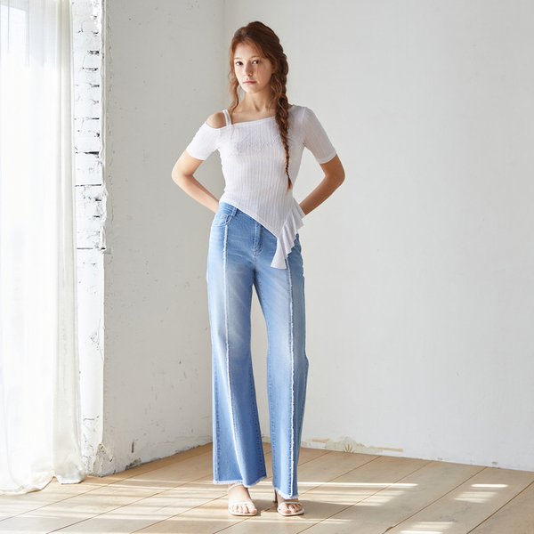 [시흥점] 여성 수술 라인 부츠컷 데님팬츠 (ES2ODP55)