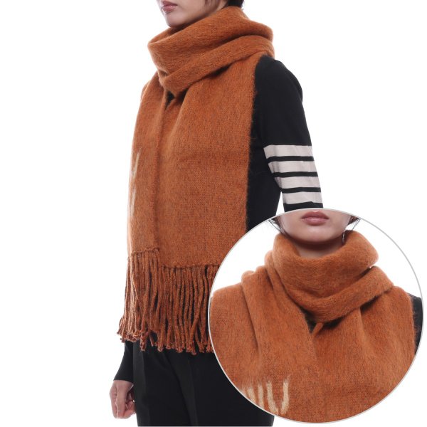 [부산점] [미우미우] 25FW 여성 모헤어 울 혼방 머플러 (5FS062 2CQD F0033 25F)