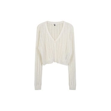 LAP 세로 꼬임 크랍 니트가디건 AR2KG421