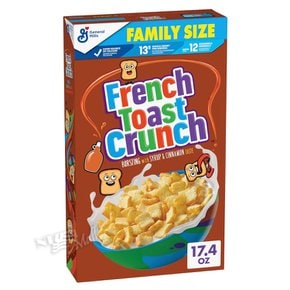 프렌치 토스트 크런치 시리얼 패밀리 사이즈 493g GENERALMILLS FRENCH TOAST CRUNCH SWEETENED