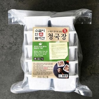 산정마을 국산콩 100% 강화도 무염 청국장 1kg(100gX10개입)