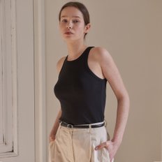 [20% 할인가 판매] Curved Rib Sleeveless (Black)