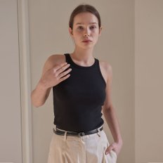 [20% 할인가 판매] Curved Rib Sleeveless (Black)