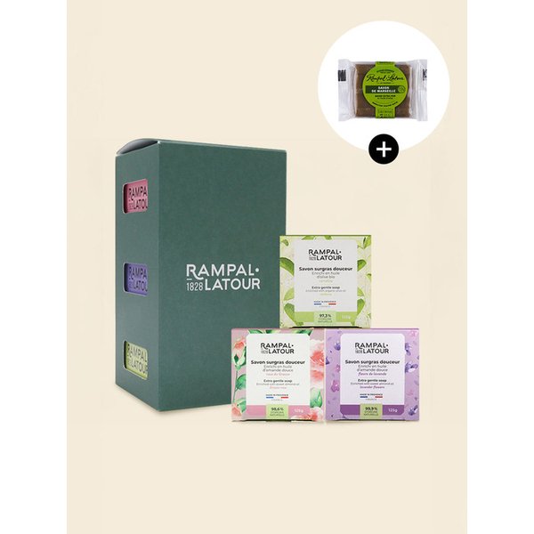 사봉롱드 천연 세수비누 125g 3개 세트 (로즈&라벤더플라워&버베나)