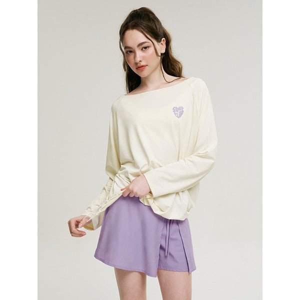 [SET] 코튼캔디 스트링 여성 롱 슬리브 + 랩스커트 코코넛