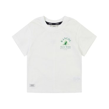 캉골키즈 NYBG 백 라벨 포인트 티셔츠 QB 0406 아이보리
