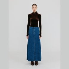 ZOAN Straight Denim Skirt - Blue