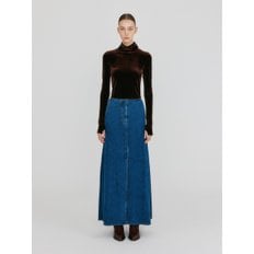 ZOAN Straight Denim Skirt - Blue