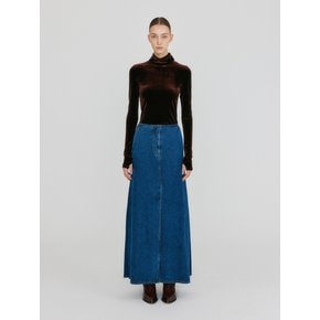 ZOAN Straight Denim Skirt - Blue