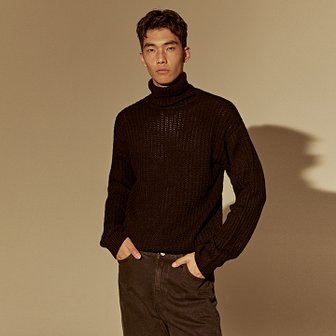 딘스 OVER HIGH TURTLE KNIT_BLACK