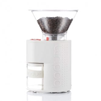  BODUM BISTRO 10903-913JP-3 보담 커피 밀 전동 밀 비스트로 전동식 커피 그라인더 화이트 원뿔