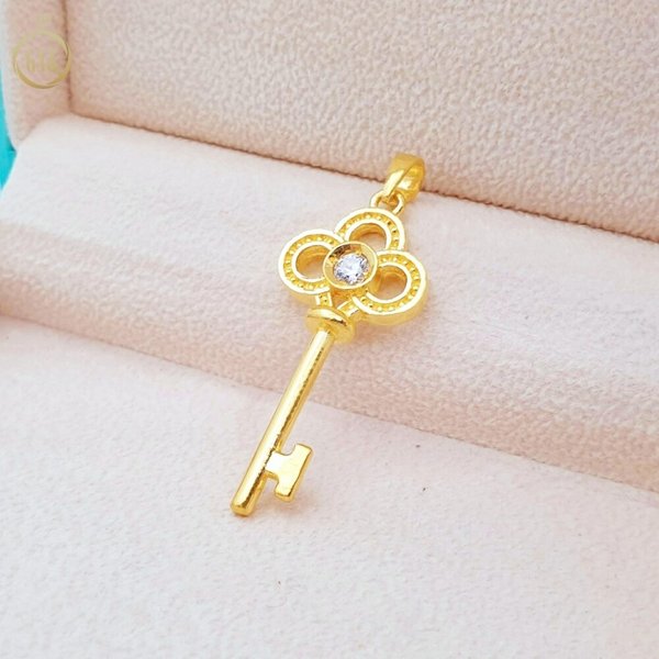 [가앤] 24k순금 큐빅 열쇠 목걸이 메달 펜던트 11.25g
