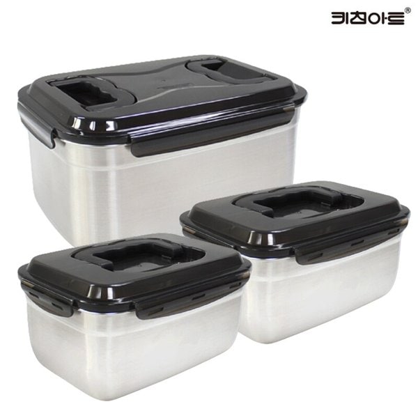 스텐레스 밀폐용기 김치통세트 3종H(2호+2호+4호)