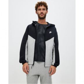 3894817 Nike Tech Fleece Full-Zip Windrunner Hoodie - Dark Grey Heather, Black  White