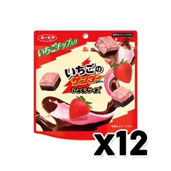  유라쿠 딸기썬더파우치 초콜릿간식 42g x 12개