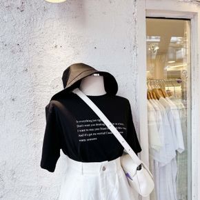 / 레터링 비전 반팔 코튼 티셔츠