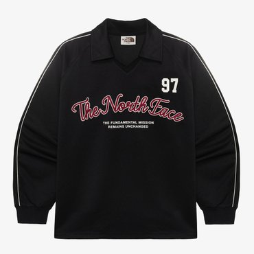 노스페이스 [노스페이스 공식] NT7TR04J 화이트라벨 TNF 크루 칼라 긴팔 티_BLACK