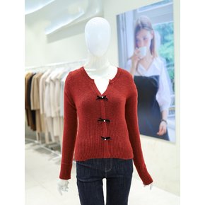 [여주점] 여성 진주 리본 브이넥 니트 YK4WP433