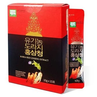  조은약초 유기농 도라지 대추 홍삼청 스틱 10g x 15ea