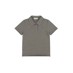 ZIG ZAG KNITTED POLO BLACK/ECRU