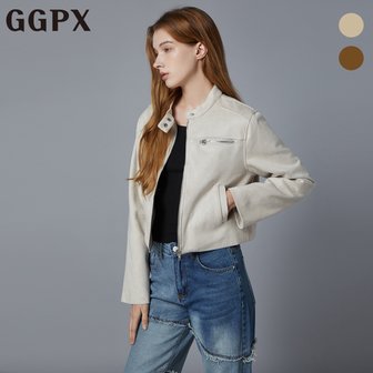 GGPX 스웨이드 라이더 자켓 (GO9JK036F)