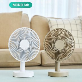 (100만인의 선택) 26년 6세대 휴대용 유선 무선 탁상용 선풍기 7엽 날개 90도 각도 캠핑용 써큘레이터