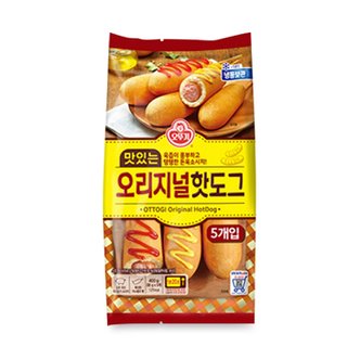 오뚜기 [무료배송][오뚜기] 맛있는 오리지널 핫도그 400g (5개입)