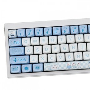 144 Keys MOA PBT 7U Gateron Kailh Cherry MX Switch (Alice Rabbit) 애니메이션 고양이 프로필