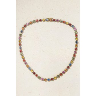 AMRAPALI LONDON 암라팔리 런던 미니 라자스탄 18k 골드 다이아몬드 사파이어 네크리스 1647597326955932