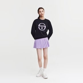 [23FW 40% ▼] W 데일리 자카드 빅로고 맨투맨 (BKS)