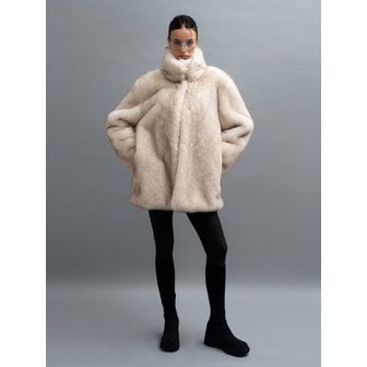 포르타 SOFT FUR JACKET, IVORY