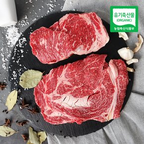 지리산 산청 유기농 한우 등심(스테이크용) 500g