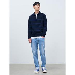 [24SS]하프집업 스트라이프 스웨트 셔츠  네이비 (BC4241C20R)