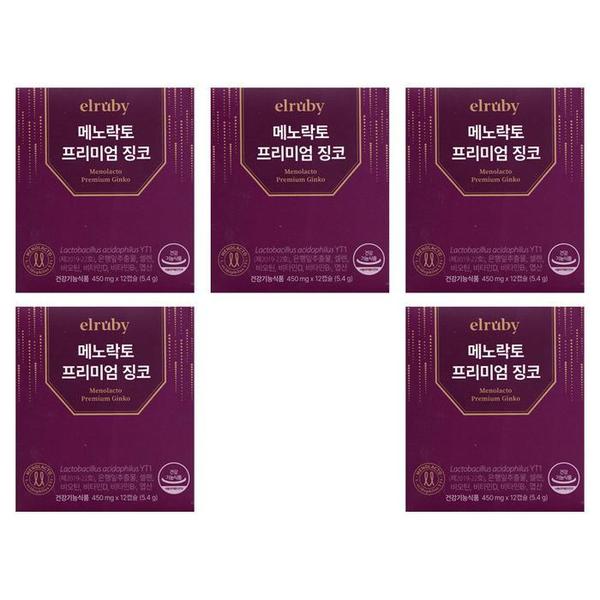 [휴온스] 메노락토 프리미엄 징코  450mg x 12캡슐 5박스 -SDL- (S33682257)