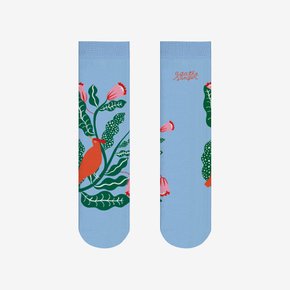 양말 Green plant on blue, 아가트 싱어