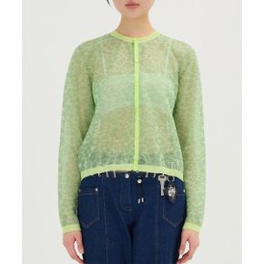 여성 그래니 카디건 라임 플로랄 GRANNY CARDIGAN LIME FLORAL