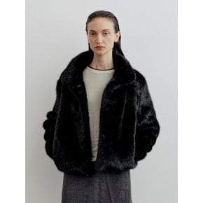 Classic Soft Faux Fur Jacket - Black