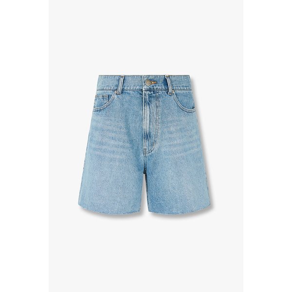 스티치 포켓 미디 데님 쇼츠 7115355804140