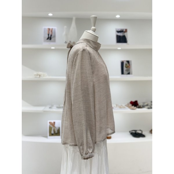 [여주점] 여성 슬립 세트 리본 니트 블라우스 (L253PSC013)