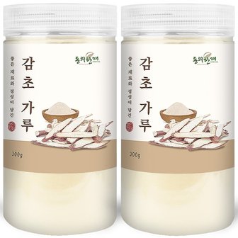  동의한재 최상품 국산 감초 가루 분말 300g x 2개