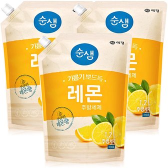  애경 순샘 레몬 주방세제 1200ml x 3개