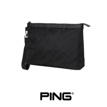 핑 [25  S/S ]     남성  로고 자가드 클러치백      111E1BG001    (출시가 168,000)