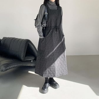 신세계라이브쇼핑 [옷자락] 여자 캐주얼 허리스트링 민소매 패딩 롱 원피스