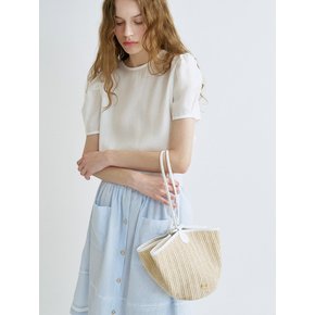 S Holiday Ratan Bucket Bag_White