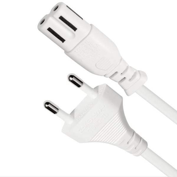 확대된 대표 화이트 국산 AC 8자 파워케이블 1M 220v 노트북 오디오 소형 가전 아답터 전원선 플러그 전기 코드 어댑터