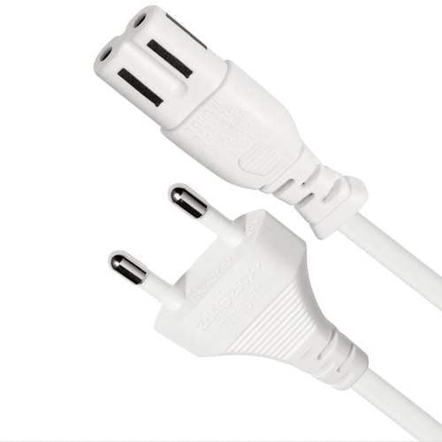 화이트 국산 AC 8자 파워케이블 1M 220v 노트북 오디오 소형 가전 아답터 전원선 플러그 전기 코드 어댑터