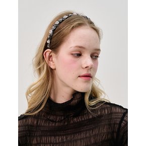 Snow Flower Jewel Hairband_Black