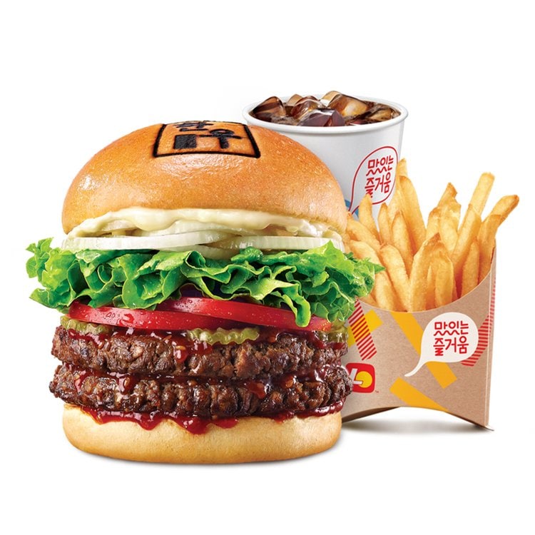 롯데리아] 한우 더블 한우불고기 세트 - SSG.COM