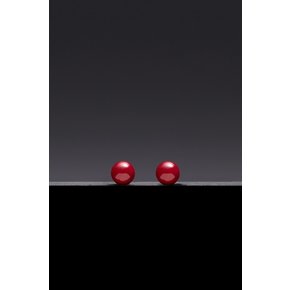 6mm Red Pearl Core Earrings [Option-Earclip 귀찌]